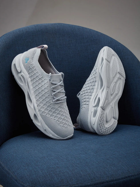 BRELO Grey Women's Walking Shoes