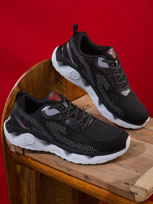 BUZZY Black Men's Running Shoes