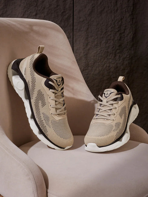 BUZZY Beige Men's Running Shoes