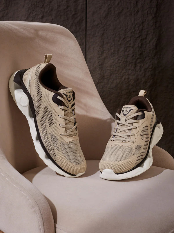 BUZZY Beige Men's Running Shoes