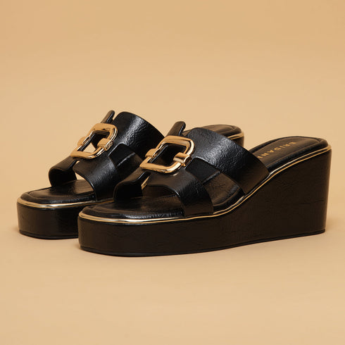 Beatrix Buckle Wedges