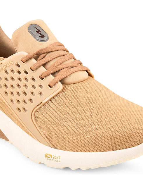 CAMP-ACHIEVER Beige Men's Running Shoes