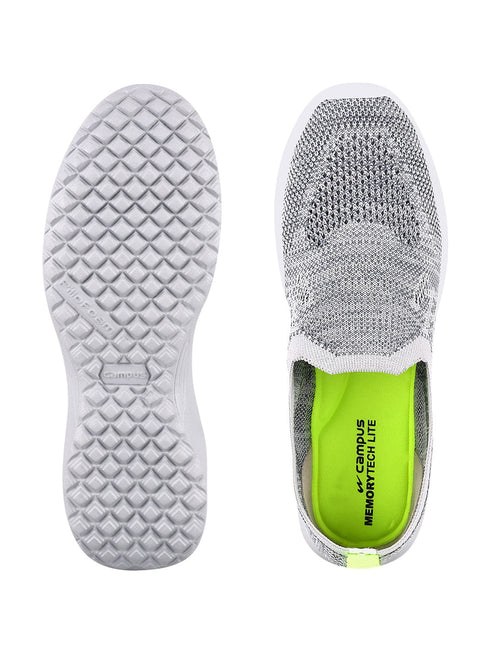 CAMP-KITE Grey Women's Slip-ons