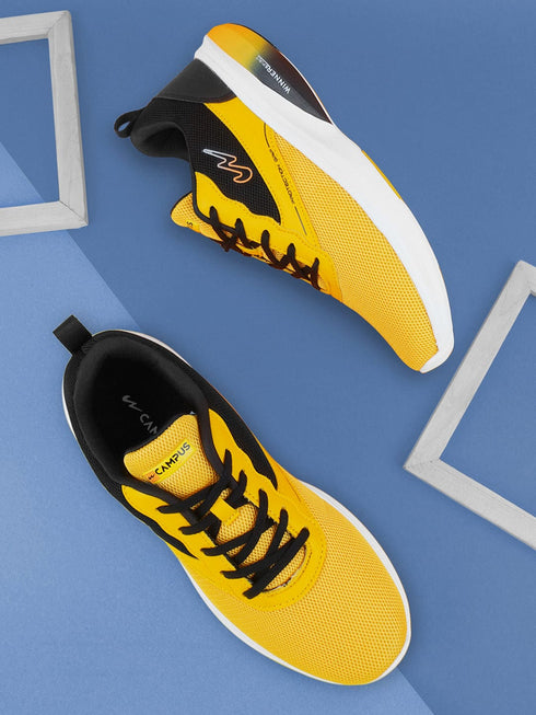 CAMP-RELISH Yellow Men's Running Shoes