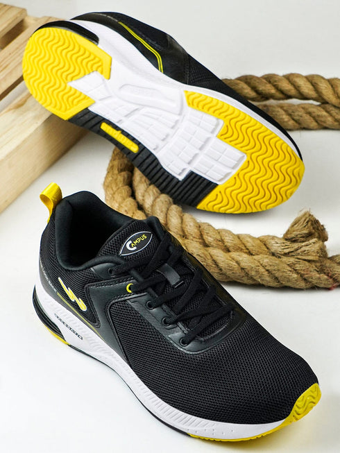 CAMP-SLASHER Black Men's Running Shoes