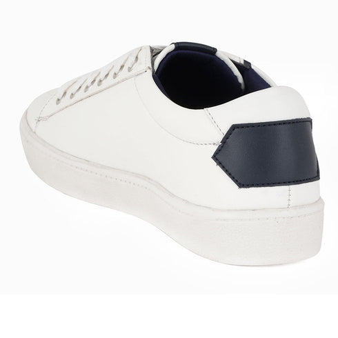 Women's White Lace-Up Casual Sneakers