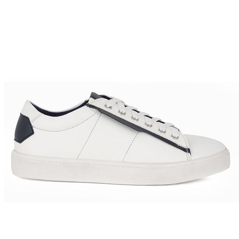 Women's White Lace-Up Casual Sneakers