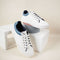 Women's White Lace-Up Casual Sneakers