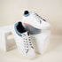 Women's White Lace-Up Casual Sneakers