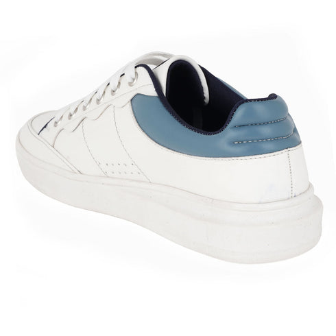 Women's White Lace-Up Casual Sneakers