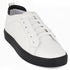 Women's White Lace-Up Casual Sneakers