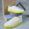 Women's White Lace-Up Casual Sneakers