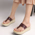 Women's Knot Detail Toe-Post Wedge Sandals