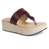 Women's Knot Detail Toe-Post Wedge Sandals