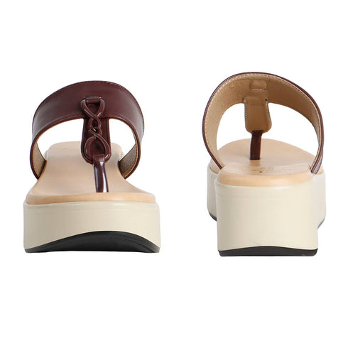 Women's Knot Detail Toe-Post Wedge Sandals