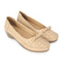 Women's Perforated Wedge Moccasins with Bow Detail