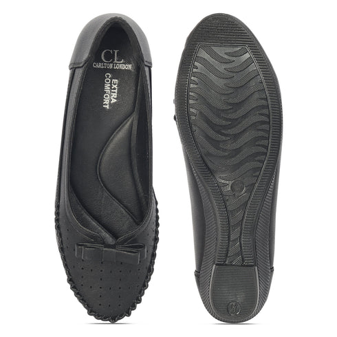 Women's Perforated Wedge Moccasins with Bow Detail