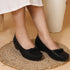 Women's Perforated Wedge Moccasins with Bow Detail