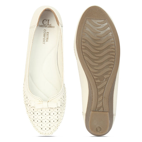 Women's Perforated Wedge Moccasins with Bow Detail