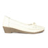 Women's Perforated Wedge Moccasins with Bow Detail