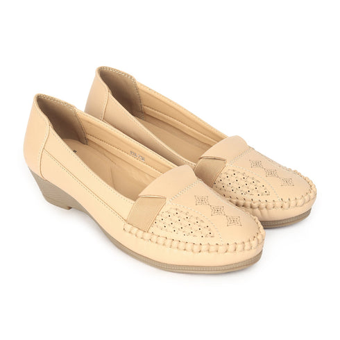 Women's Perforated Slip-On Wedge Loafers