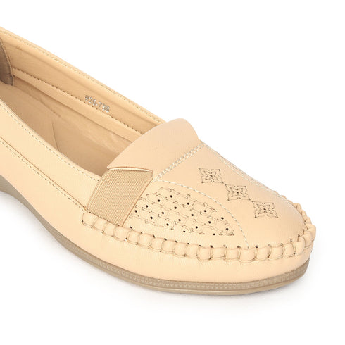 Women's Perforated Slip-On Wedge Loafers