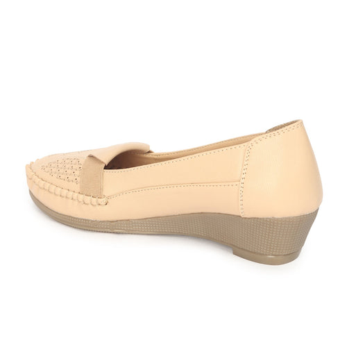 Women's Perforated Slip-On Wedge Loafers