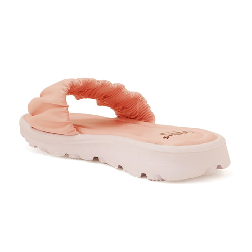 Women's Ruched Strap Comfort Slide Sandals
