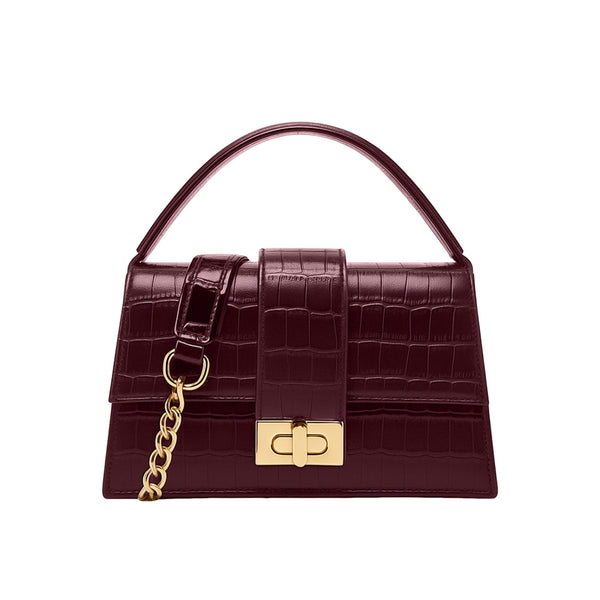 Carlton London Croc Textured Cherry Sling Bag CLHB 05