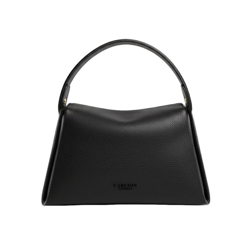 Carlton London Eliza Satchel Black Handbag CLHB 17