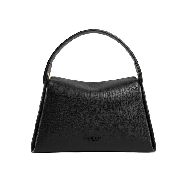 Carlton London Eliza Satchel Black Handbag CLHB 17