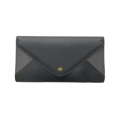 Carlton London Color blocked Textured Two Fold Wallet Grey