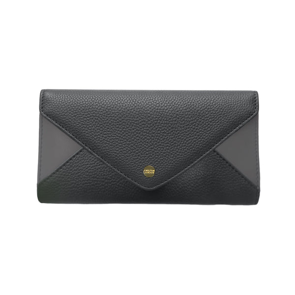 Carlton London Color blocked Textured Two Fold Wallet Grey