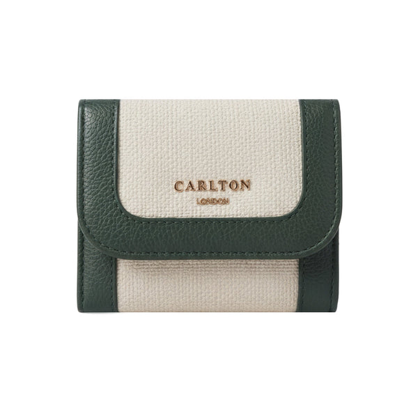 Carlton London Color blocked Textured Two Fold Wallet Green