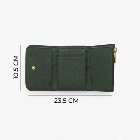 Carlton London Color blocked Textured Two Fold Wallet Green