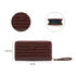 Carlton London Brown Croc Textured Zip Around Wallet With Detachable Wrist Strap CLHB 28