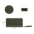 Carlton London Olive Croc Textured Zip Around Wallet With Detachable Wrist Strap CLHB 29