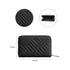 Carlton London Black Quilted Zip Around Wallet CLHB 38