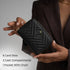Carlton London Black Quilted Zip Around Wallet CLHB 38