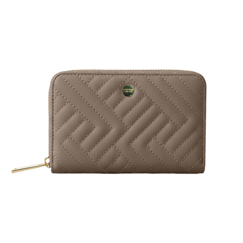Carlton London Beige Quilted Zip Around Wallet CLHB 39