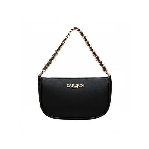 Carlton London Raffaella Black Textured Sling Bag CLLP 1068 BLACK