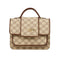 Carlton London Eleonara Black & Gold Trim Structured Handbag CLLP 986 CREAM_