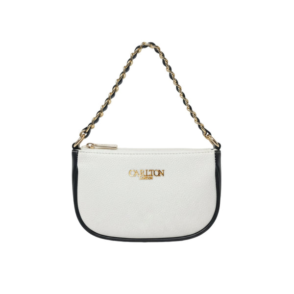 Carlton London Raffaella Black Textured Two Tone Sling Bag CLLP 1077 BLACK