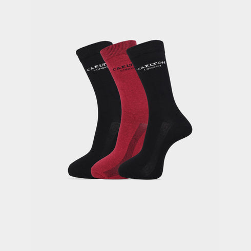 Carlton London Men'S Premium Cotton Full Length Socks Pack Of 3