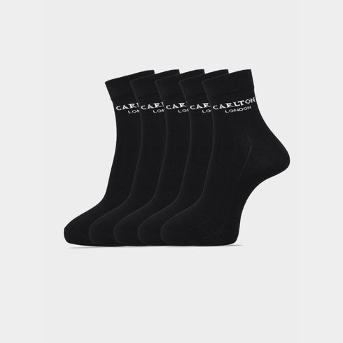 Carlton London Men'S Premium Cotton Ankle Length Socks Pack Of 5