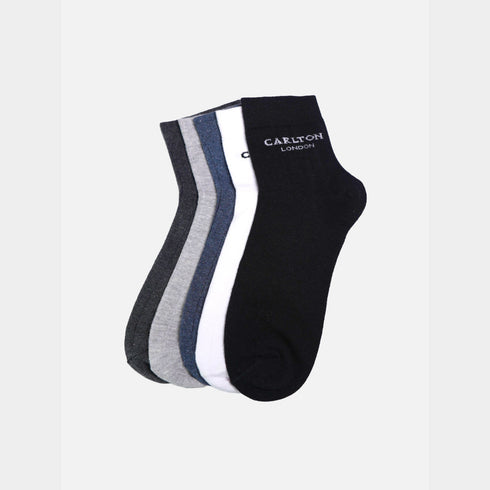 Carlton London Men'S Premium Cotton Ankle Length Socks Pack Of 5