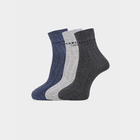 Carlton London Men'S Premium Cotton Ankle Socks Pack Of 3
