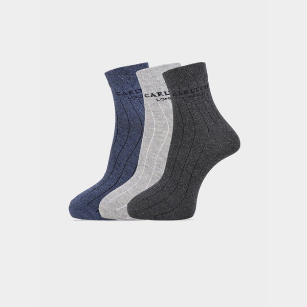 Carlton London Men'S Premium Cotton Ankle Socks Pack Of 3