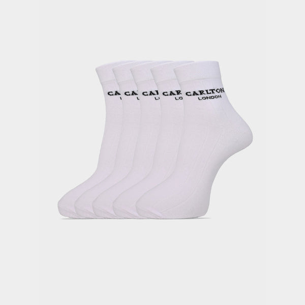 Carlton London Men'S Premium Cotton Ankle Length Socks Pack Of 5