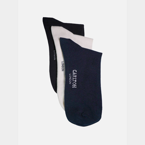 Carlton London Men'S Premium Cotton Low Cut Socks Pack Of 3